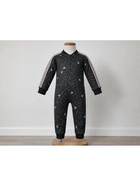 Baby Girl 9 mo Adidas Black purple jump suit